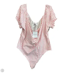 sexy bodysuit racerback bodysuit Bodysuit By Glamorous In Red & White, Size: 2x