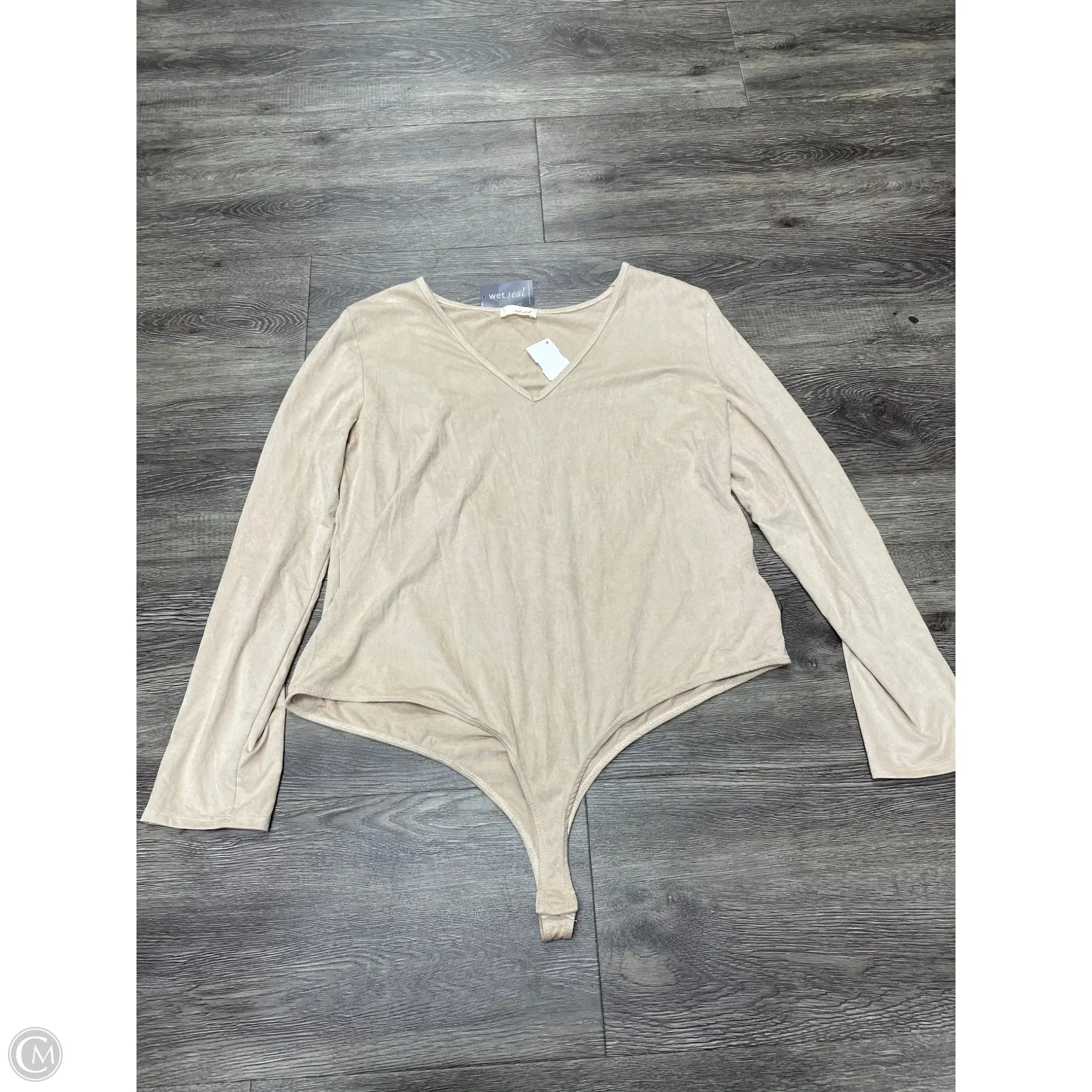 evening bodysuit ribbed bodysuit Bodysuit By Wet Seal In Tan, Size: 3x