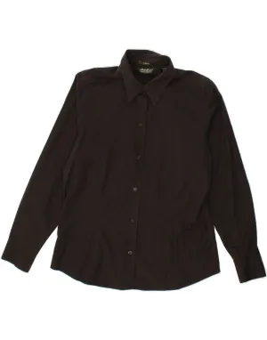 Non Restrictive Armhole EDDIE BAUER Womens Shirt UK 16 Large Black Cotton