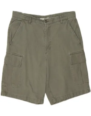 WEIPPER Mens Cargo Shorts W36 Large  Green Cotton No Bulky Feel surfing gear