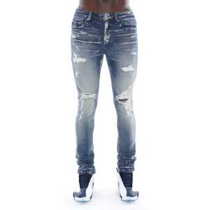 PUNK SUPER SKINNY IN BLUE STREAK Travel Ready
