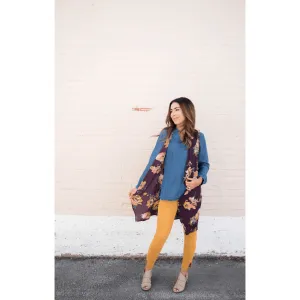 Beach Wear Floral Kimono Vest