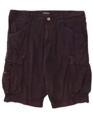 NAPAPIJRI Mens Cargo Shorts W33 Meidum  Navy Blue Cotton Sleek Look Versatile Layering Capability