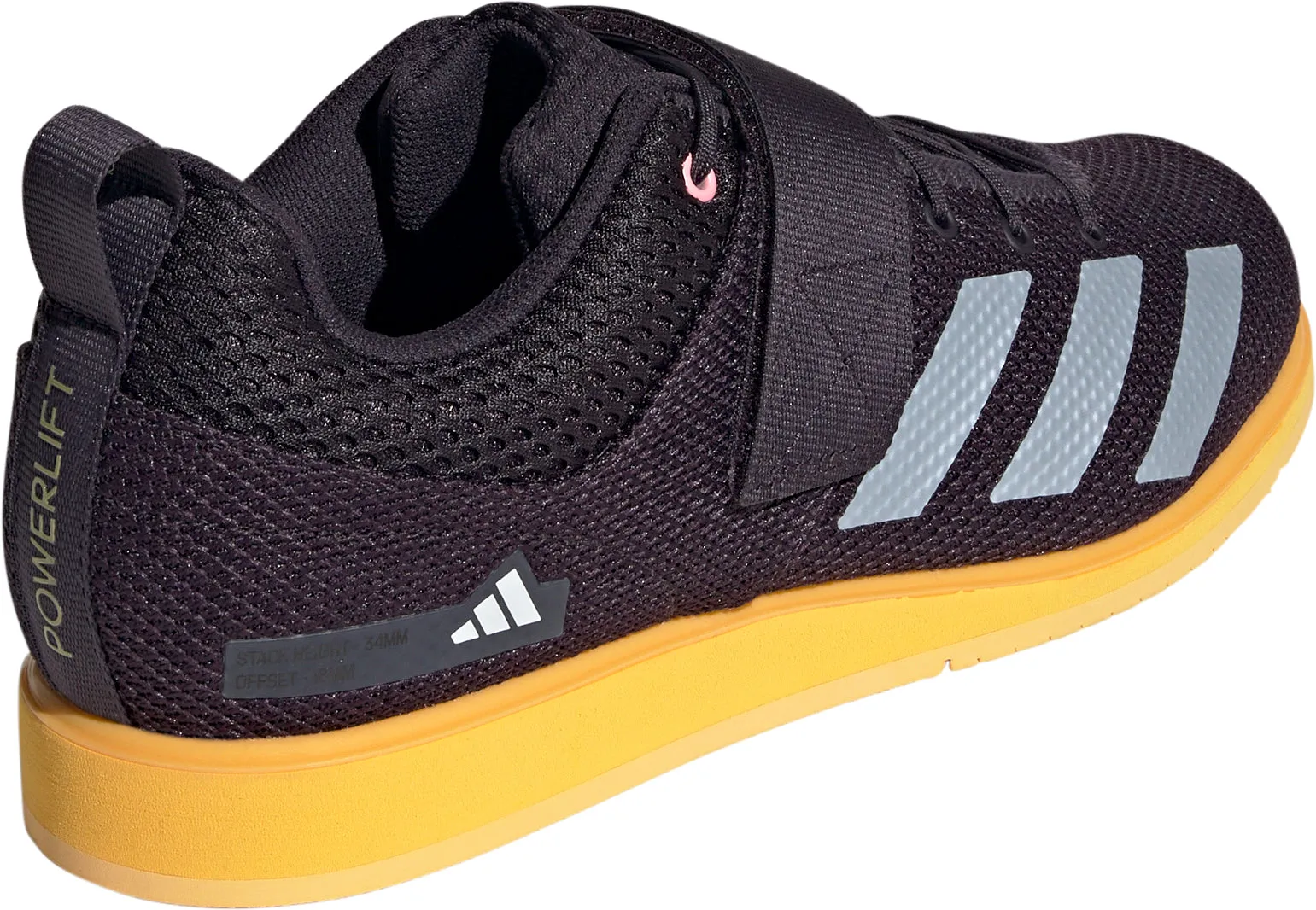 Shock-absorbent Zip   Up adidas Powerlift 5 Mens Weightlifting Shoes - Black