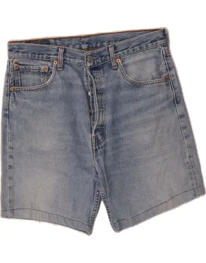 Layering Piece LEVI'S Womens 501 Denim Shorts W34 Large  Blue