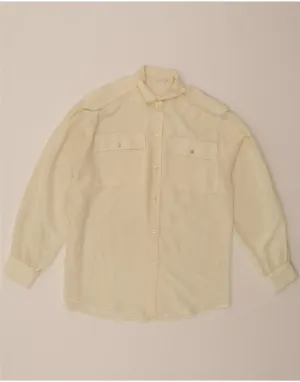 Easy Styling VINTAGE Womens Shirt Blouse UK 14 Large Off White