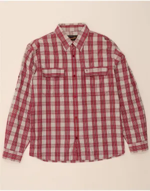 WRANGLER Mens Shirt Large Red Check Cotton quick dry