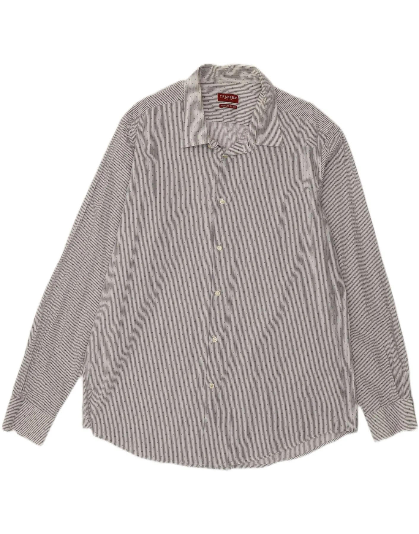 CARRERA Mens Regular Fit Shirt 2XL Blue Pinstripe Cotton Sporty Look Subtle design