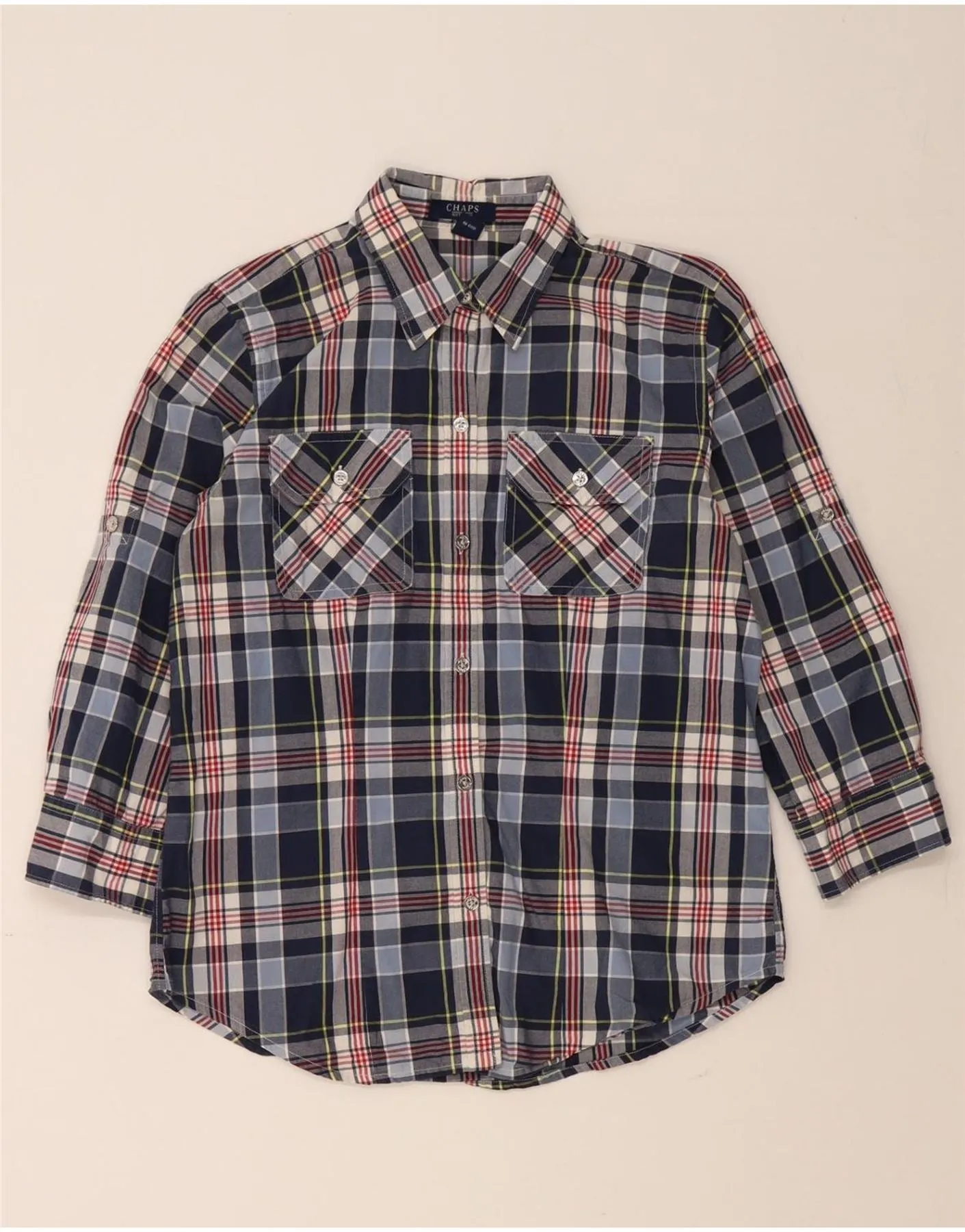 CHAPS Womens Shirt UK 12 Medium Multicoloured Check Cotton slim fit Trendsetter Choice