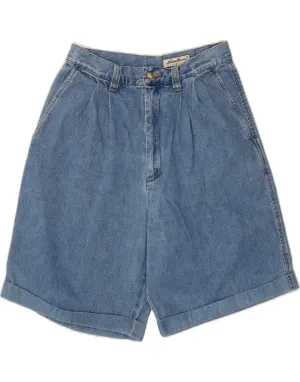 Hypoallergenic Lining EDDIE BAUER Womens High Waist Denim Shorts US 12 Large W28  Blue Cotton