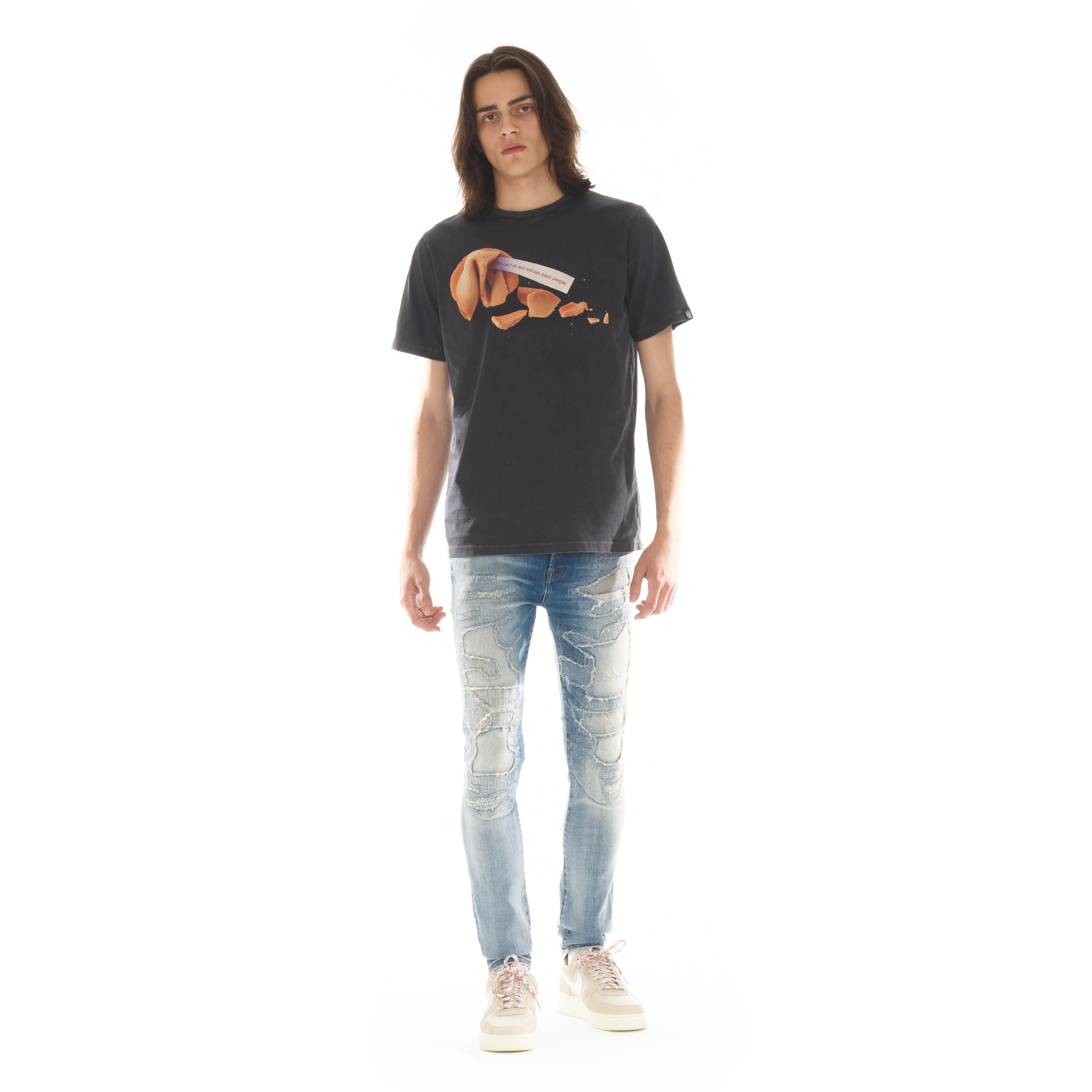 Sandblasted Details Chill Style PUNK SUPER SKINNY IN DREAM