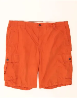 DOCKERS Mens Cargo Shorts  W38 XL Orange Cotton handmade touch