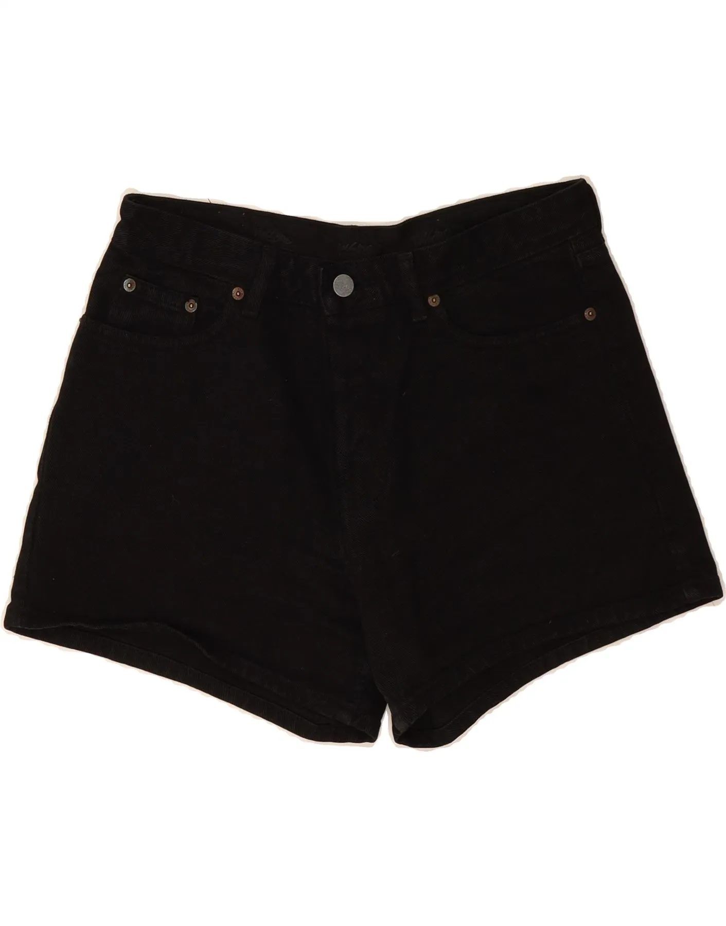 Polished Finish MOSSIMO Womens Denim Shorts W32 Large Black Cotton