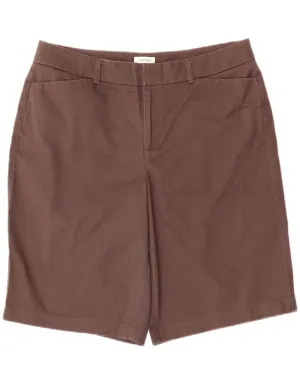 DOCKERS Womens High Waist Casual Shorts US 14 XL W34  Brown Cotton Budget Friendly Rugged Style