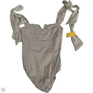 Bodysuit By Free People In Grey, Size: Xs sheer bodysuit
