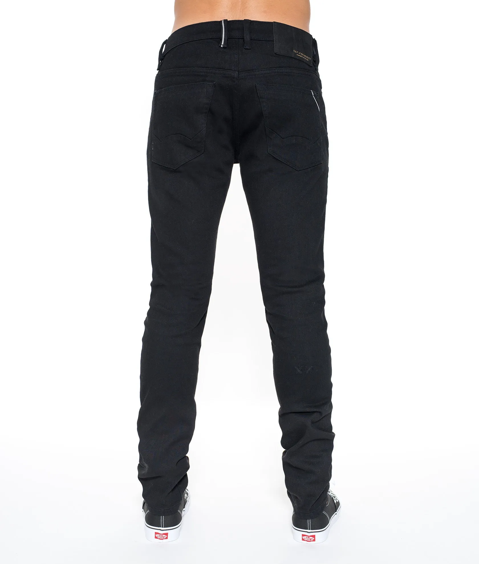 Weekend Style Outdoor Adventure ROCKER SLIM DENIM JEANS IN BLACK