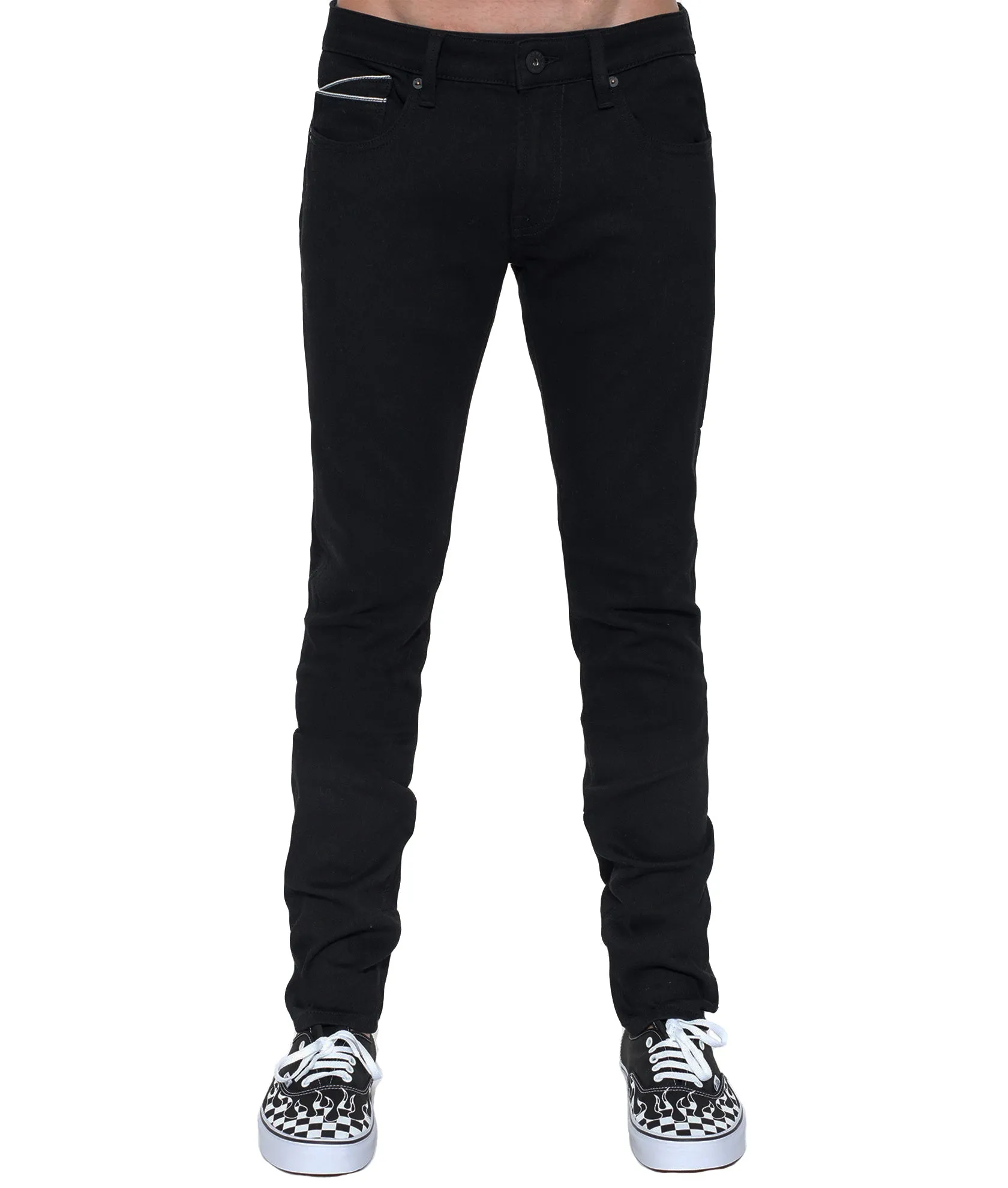 Base Comfort Rainy Day Chill Outfit Nature Lover ROCKER SLIM DENIM JEANS IN BLACK