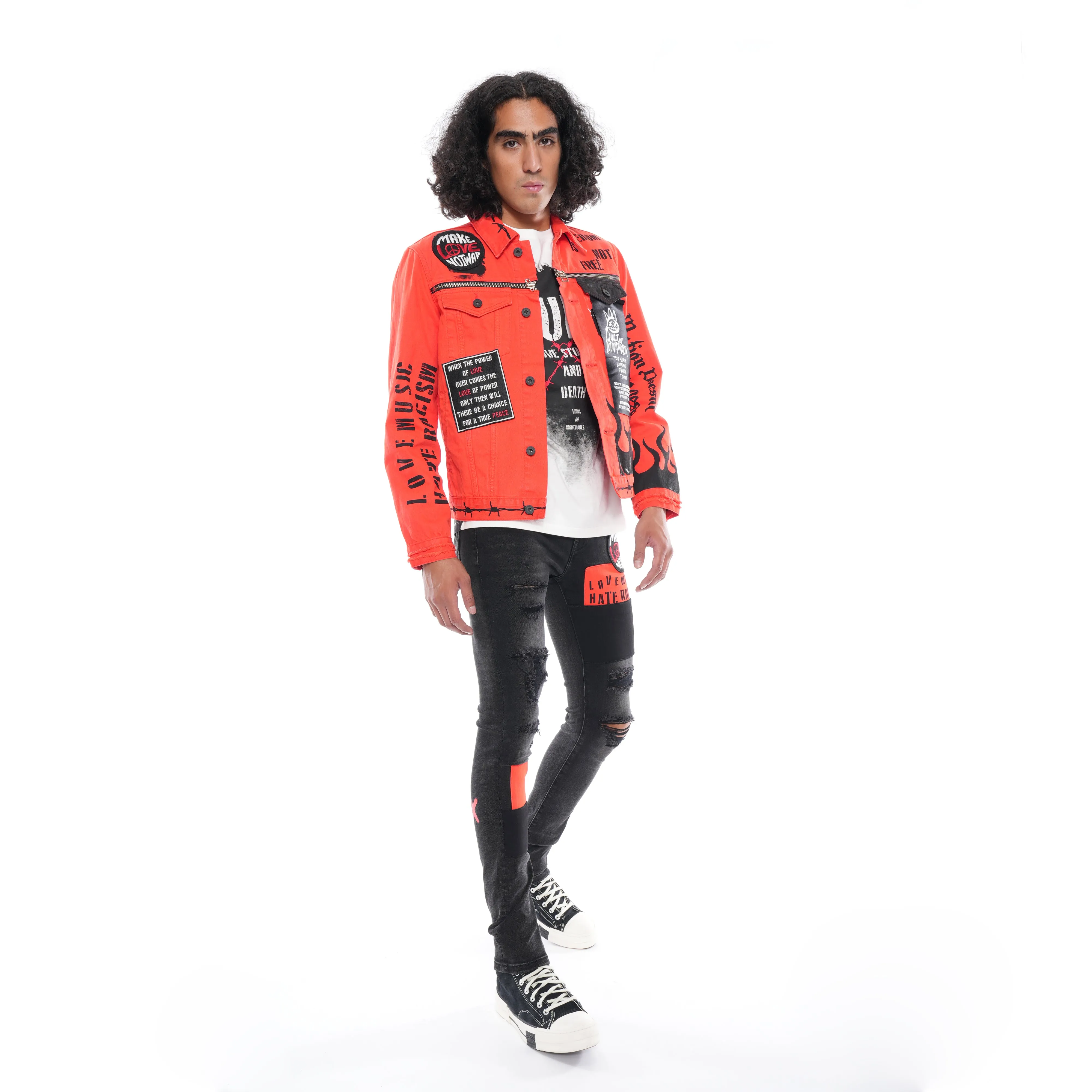 Stylish Casual Evening Stroll Sunny Vibes Office Wear PUNK SUPER SKINNY IN BLACK