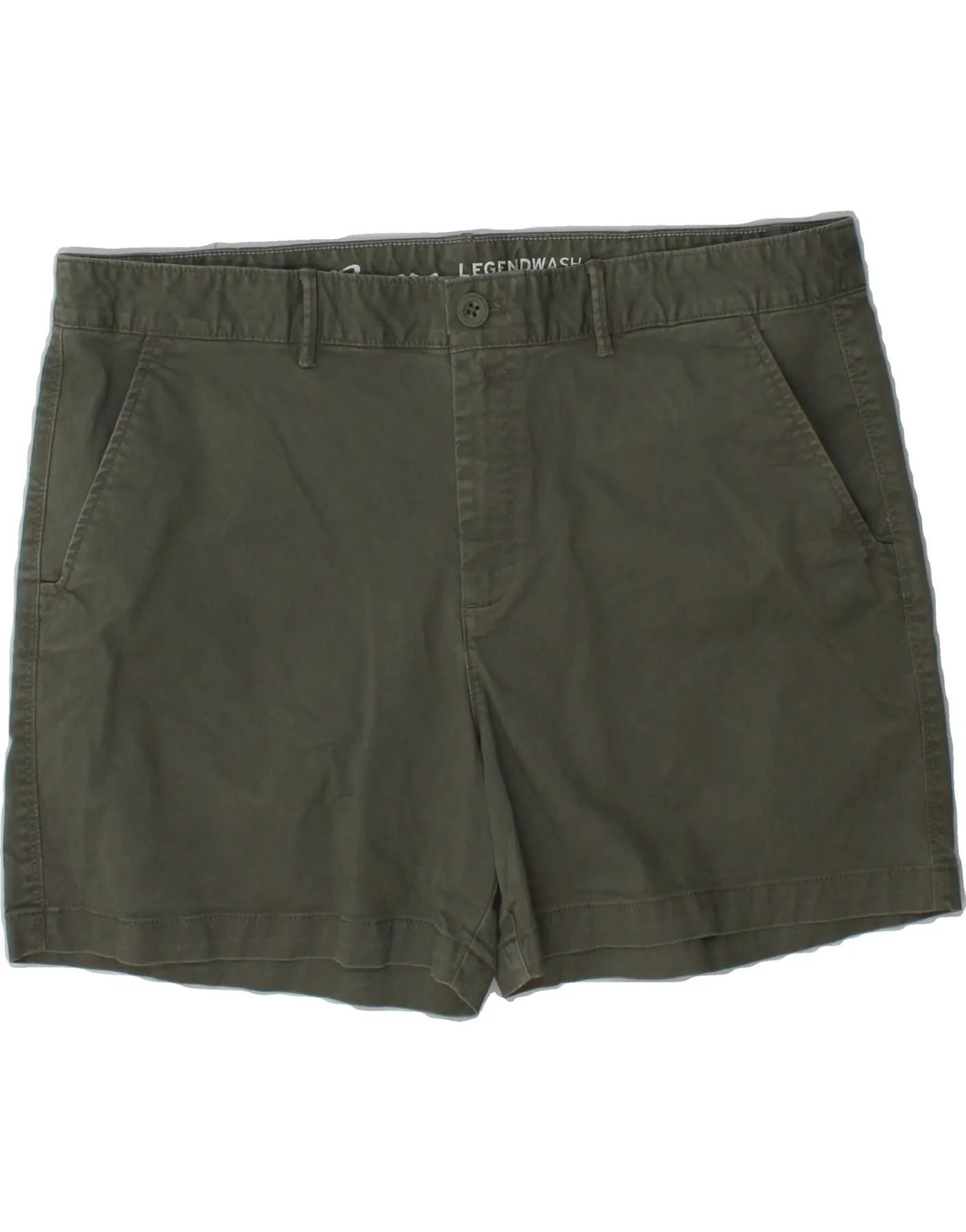EDDIE BAUER Womens Stretch Chino Shorts US 16 2XL W38 Green Cotton All-Ages Fit