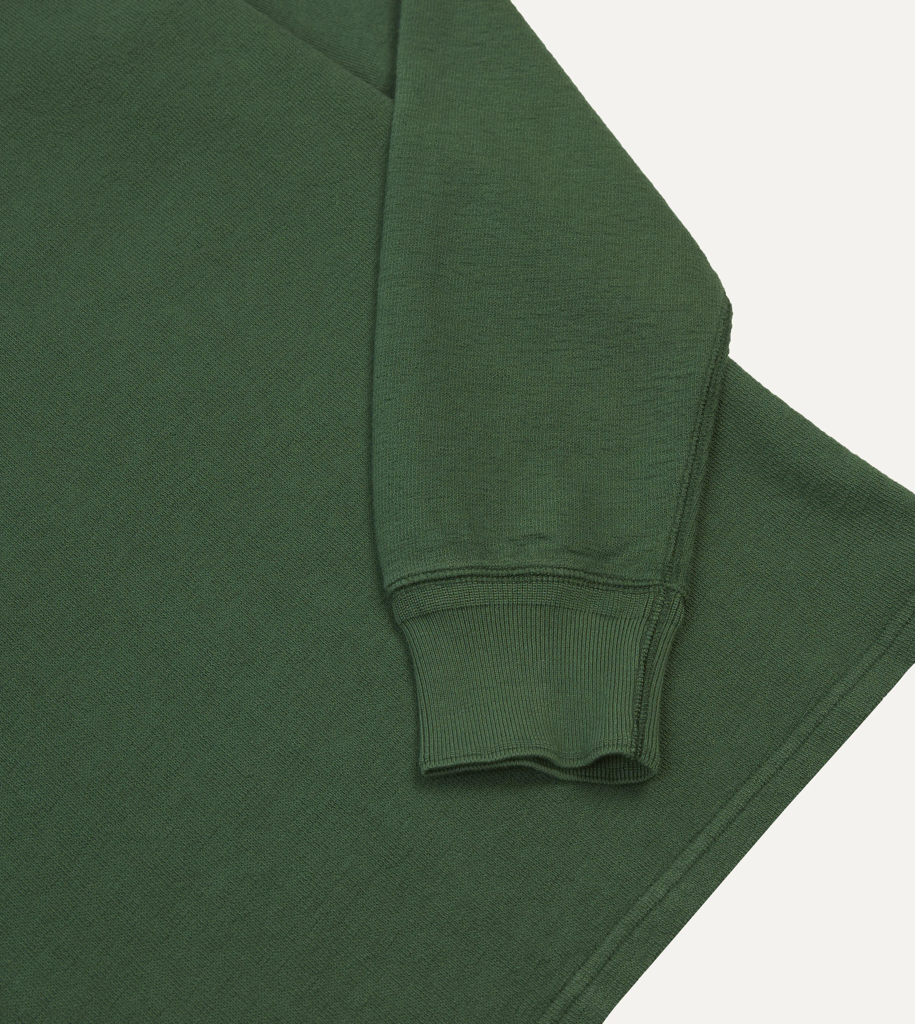 Relaxed Smart UltraSoftBrushedInterior Green Cotton Long-Sleeve Mock Neck Hiking T-Shirt