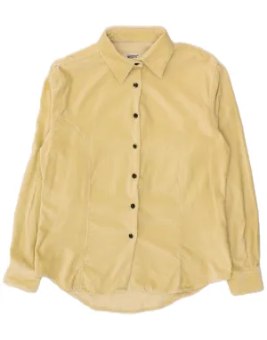 Thermoregulating Fabric Seamless Sides VINTAGE Womens Shirt UK 18 XL Yellow Cotton