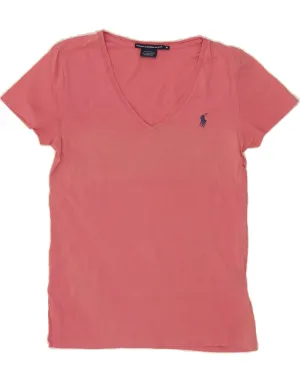 RALPH LAUREN Womens T-Shirt BEST SELL UK 12 Medium Pink Cotton Quality Comfort Breathable mesh panel