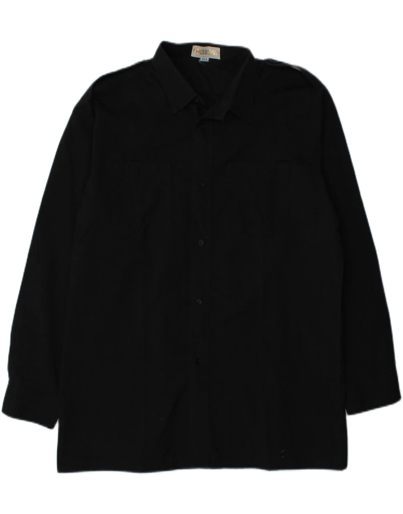 Mesh Insert EXCLUSIVE Mens Shirt Size 41 Large Black