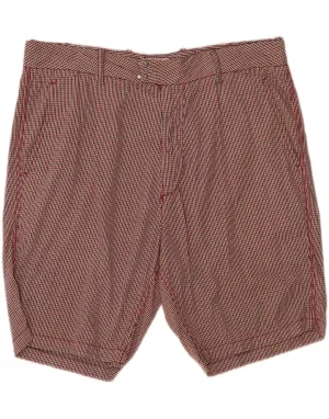 Tear Resistant Fabric Summer Fashion RIFLE Mens Chino Shorts W33 Medium Red Gingham Cotton